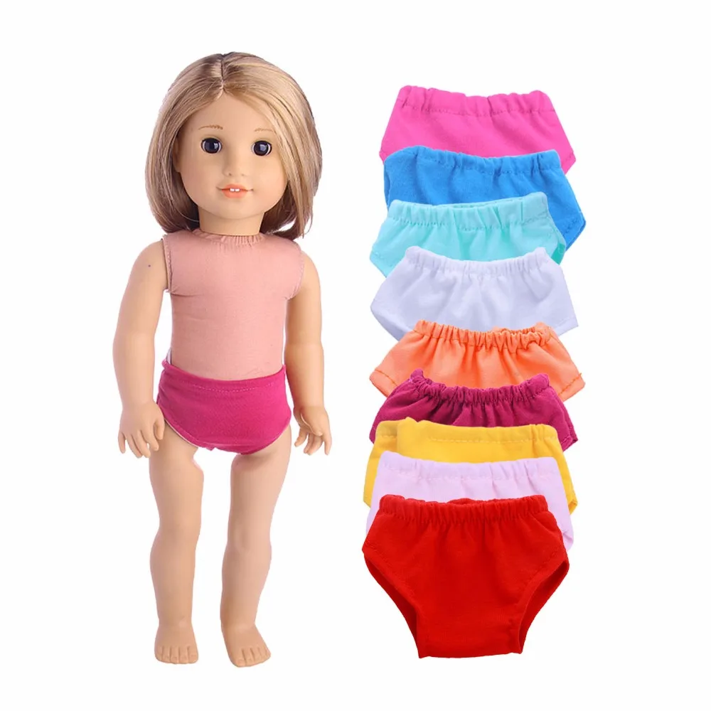 LuckDoll Underwear Fits 18"  Dolls Set 8 Different Colors, My Life Doll  including 8 sets
