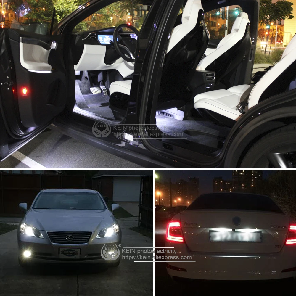 KEIN 2 шт. W5W светодиодные автомобильные лампы t10 3030 5smd Светодиодные Автомобильные