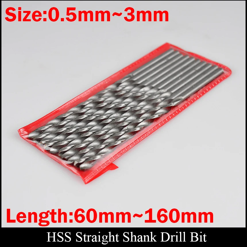 

2mm 2.1mm 2.2mm 2.3mm 85mm 90mm 120mm Extra Long Plastic Metal Wood AL High Speed Steel HSS Straight Shank Twist Drill Bit