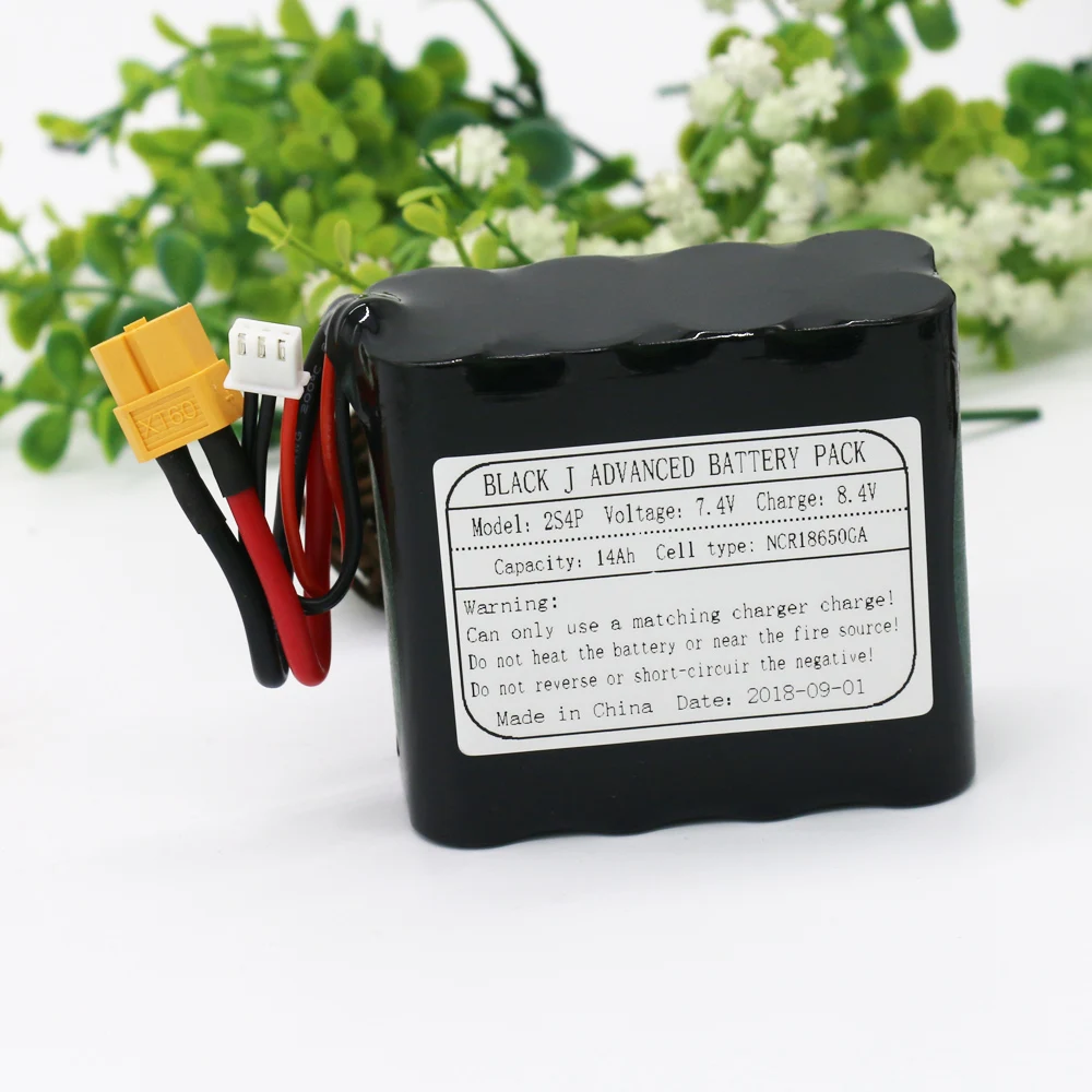 

KLUOSI UAV Rechargeable Li-ion Battery 7.4V /8.4V 14Ah 2S4P Use Single Cell NCR18650GA Combination Suitable for Various Drone
