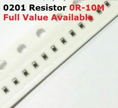 500PCS/lot SMD Chip 0201 Resistor 750R/820R/910R/1K/1.1K 5% Resistance 750/820/910/Ohm 1/1.1/k Resistors 1K1 Free Shipping