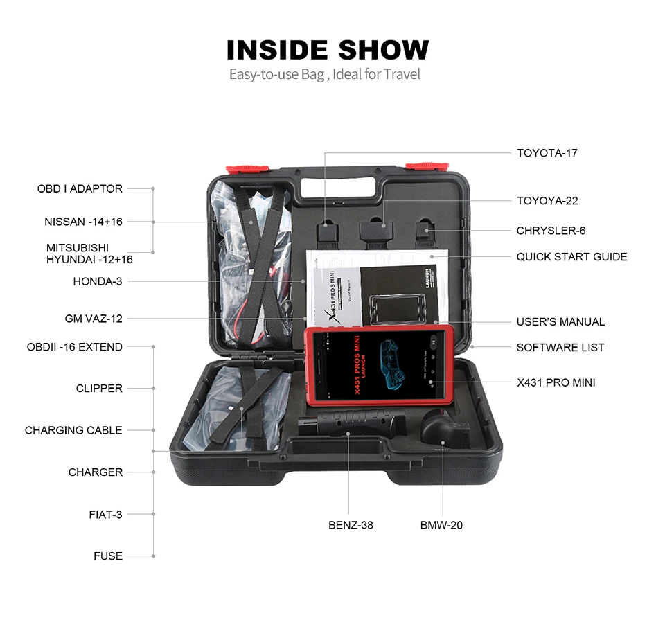 Авто инструмент диагностики Launch X431 Pros Mini с 6.8'' экран PC Поддержать Wi-Fi/Bluetooth полные системы Бесплатное 2 год онлайн-обновление