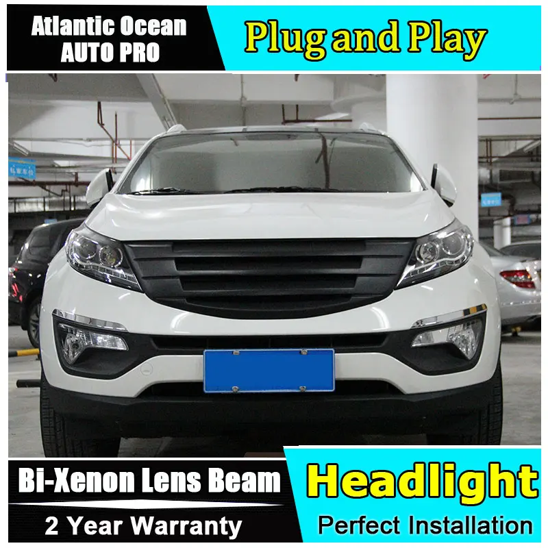 2011 2015 автомобильный Стайлинг для Kia Sportage фары R светодиодный комплект с линзами