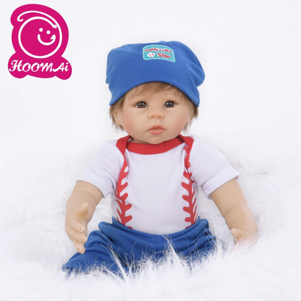 

Newborn Baby Girl Doll Toy 22'' Realistic Curved Hair Reborn Dolls Cloth Body Alive bebe Boneca Kids Birthday Xmas Gift