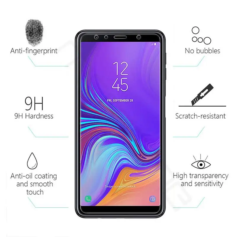 2.5D 3D с уровнем твердости 9H закаленное Стекло для samsung Galaxy A7 2018 A30 A50 A10 A20 A40 A70 A60 S10E