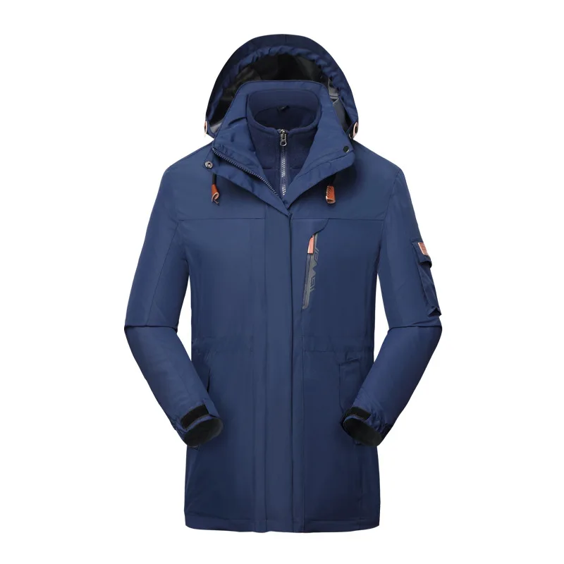 Зимняя длинная куртка унисекс тонкое уличное пальто теплый лыжный костюм из двух