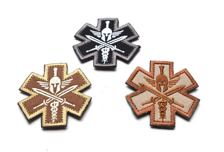 Спартанские медицинские нашивки с крючком и петлей тактические боевые