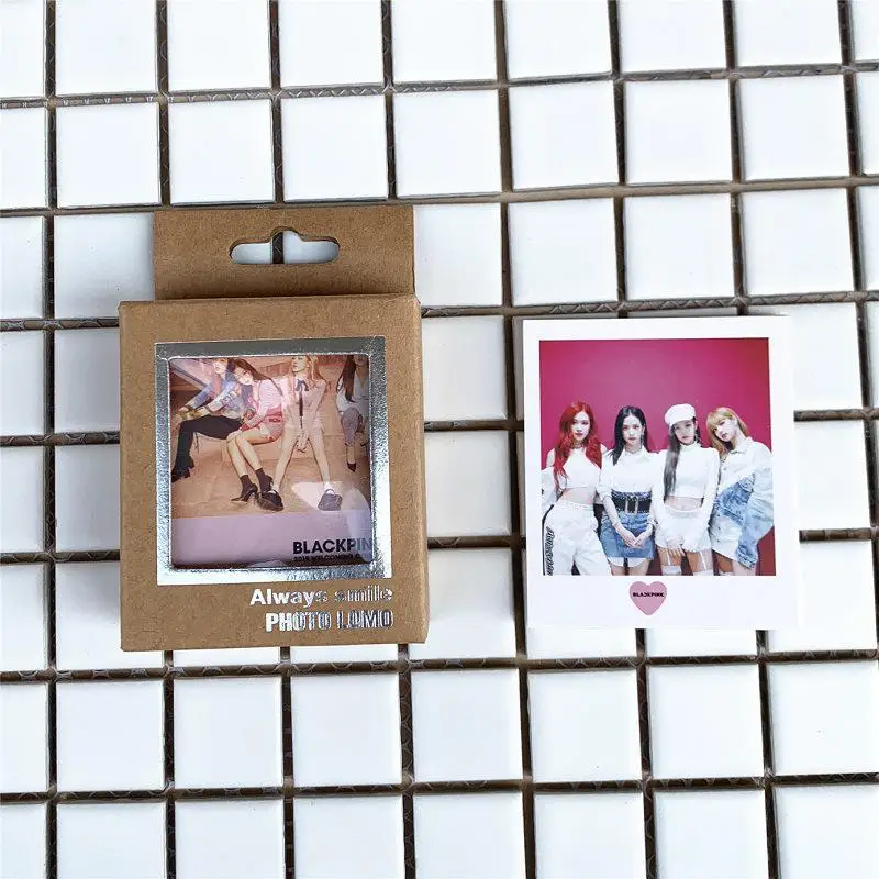 Blackpink черный, розовый Izone семнадцать Got7 дважды ломо карты фотокарточек Lomo Чехлы для выведения токсинов, 40 шт маленькие карточки с зажимами и веревочка Kpop - Цвет: blackpink-heart