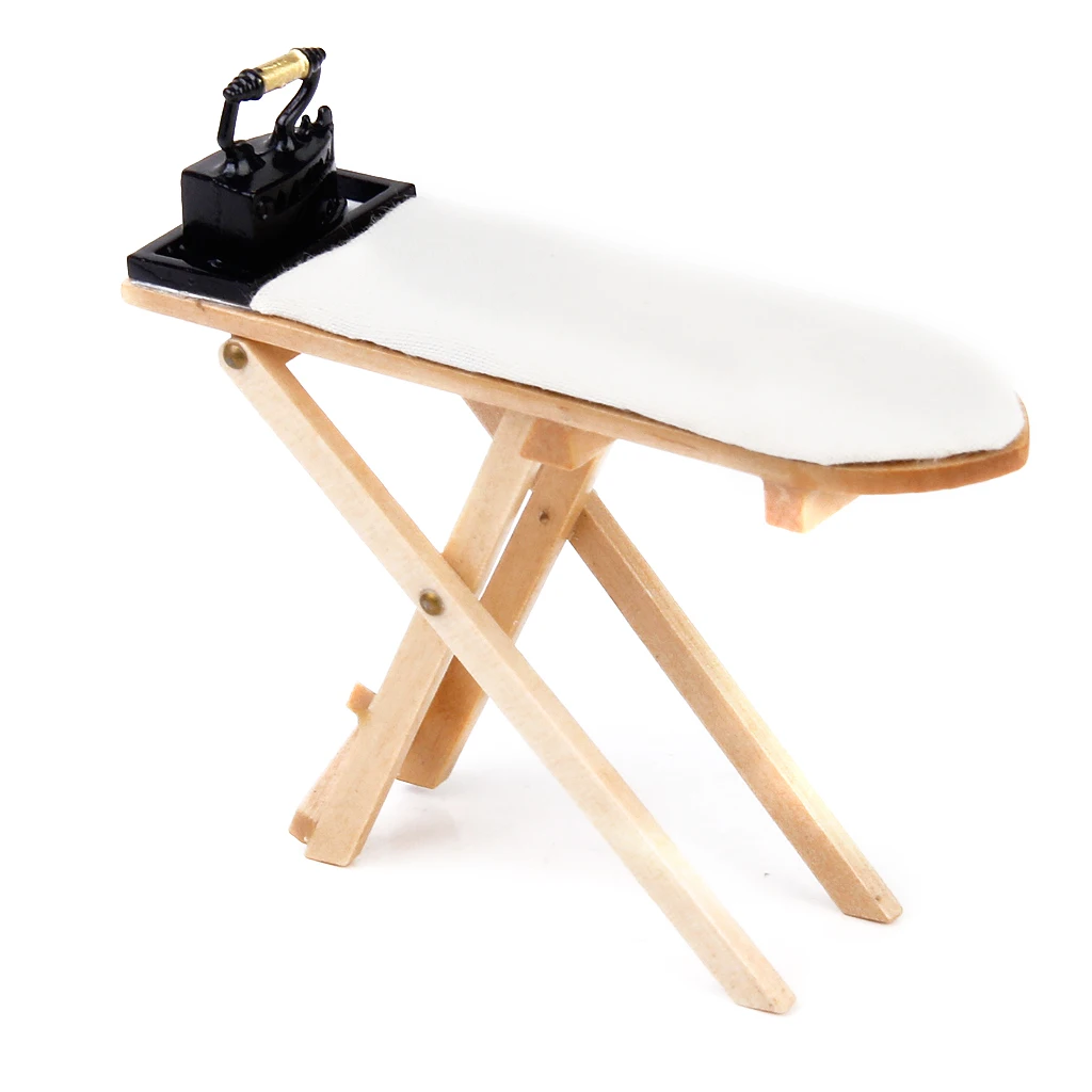 Масштаб 1:12 миниатюрная мебель для кукольного домика утюг с гладильной доской