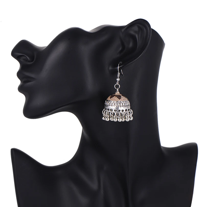Винтажная Капля воды турецкий Jhumka Boho серьги для женщин в стиле ретро бусы с