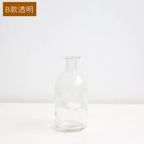 W-B INS Small Mouth Glass Transparent Vase Nordic Wind Dried Flower Vases Japanese Home Wedding Decoration Colorful Flower Vases - Цвет: W-B