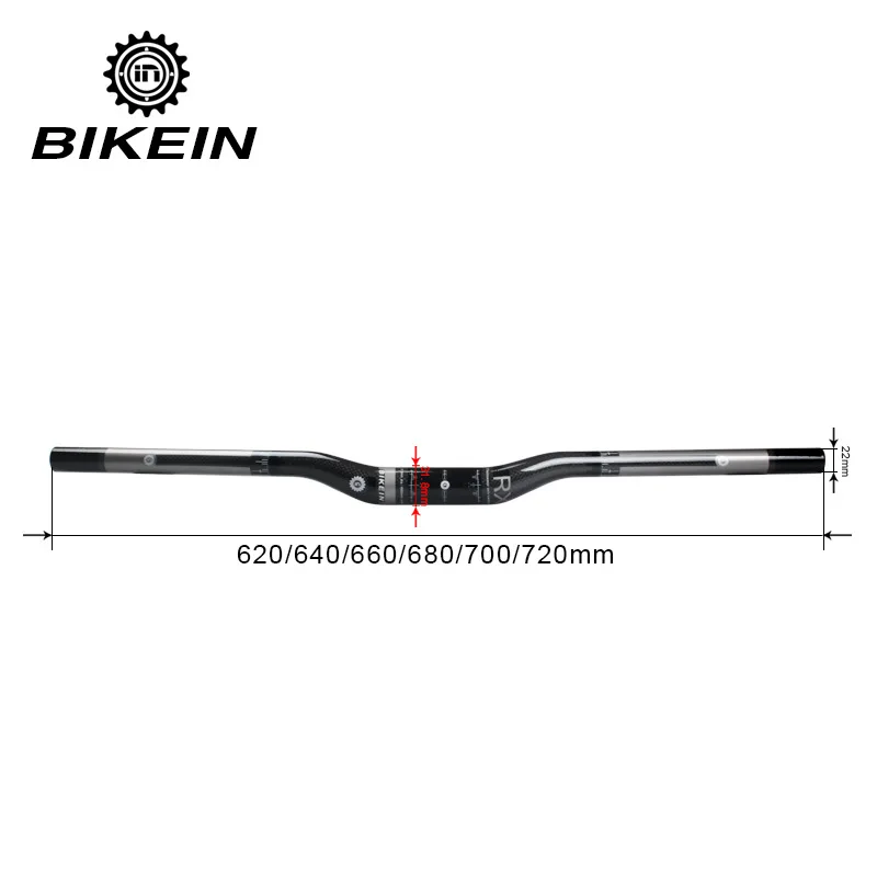 2018 BIKEIN full carbon fiber 31.8mm Matte mountain bike Flat/Rise handlebar 600mm - 720mm mtb bicycle parts only 135g | Спорт и
