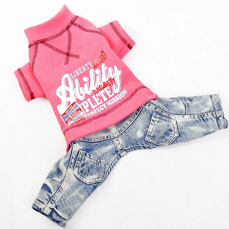 Одежда для собак одежда спортивная с джинсами спортивный комбинезон кошек