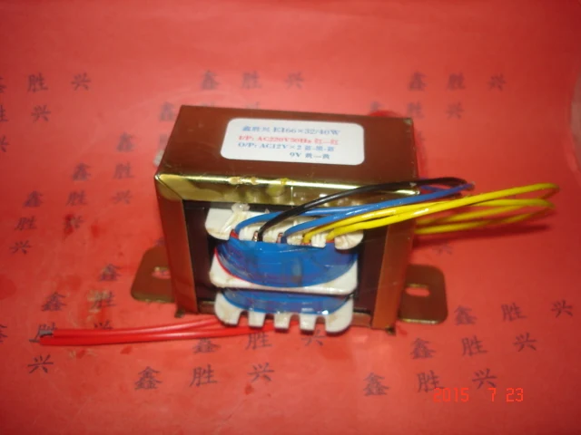 12V 0 1.5A 9V 0.6A трансформатор 220V вход 40VA EI66 * 32 компьютер Динамик усилитель для