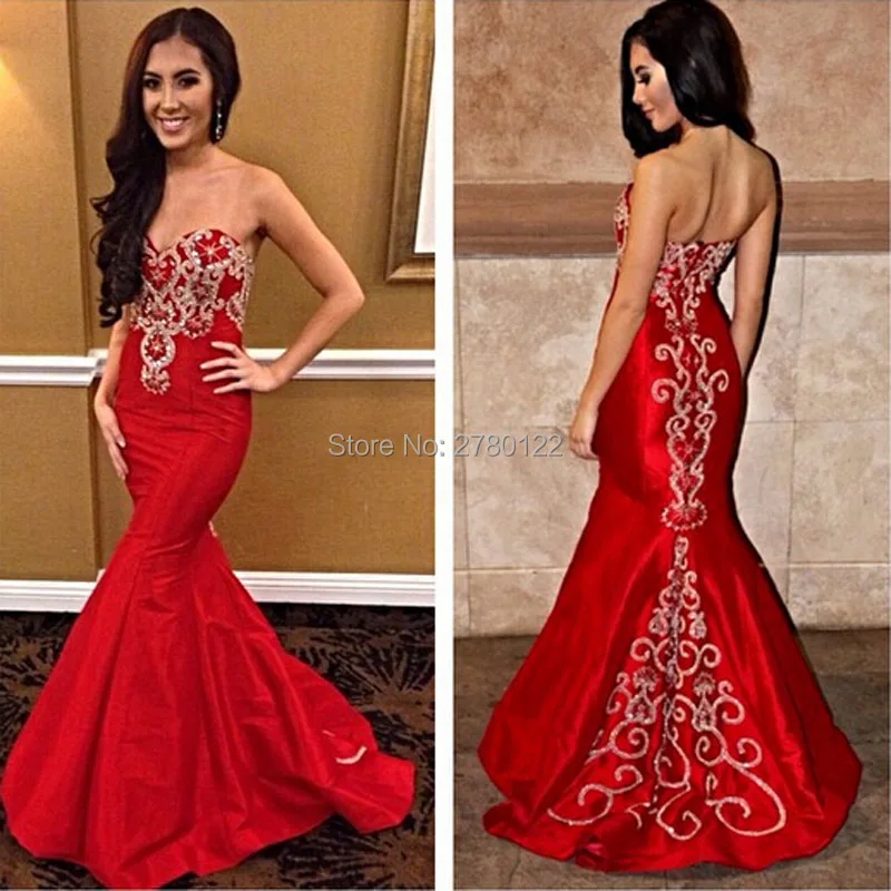 

New Arrival Mermaid Prom Dresses 2020 Sweetheart Sleeveless Backless Sweep Train Embroidery Sexy Formal Gown Evening Dress