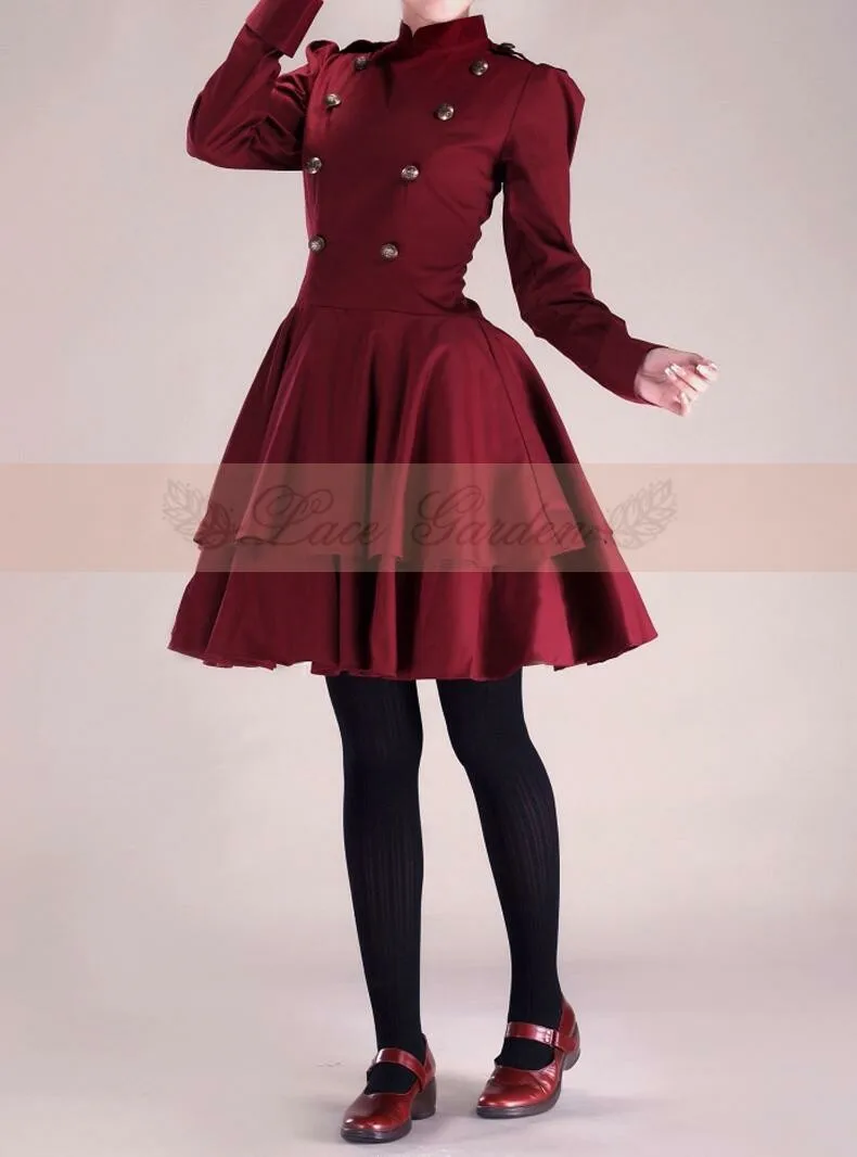 Dark blue Long Sleeves Ruffles 18th Century Renaissance Gothic Victorian Dresses Halloween Ball Gowns/Party Dress | Женская одежда