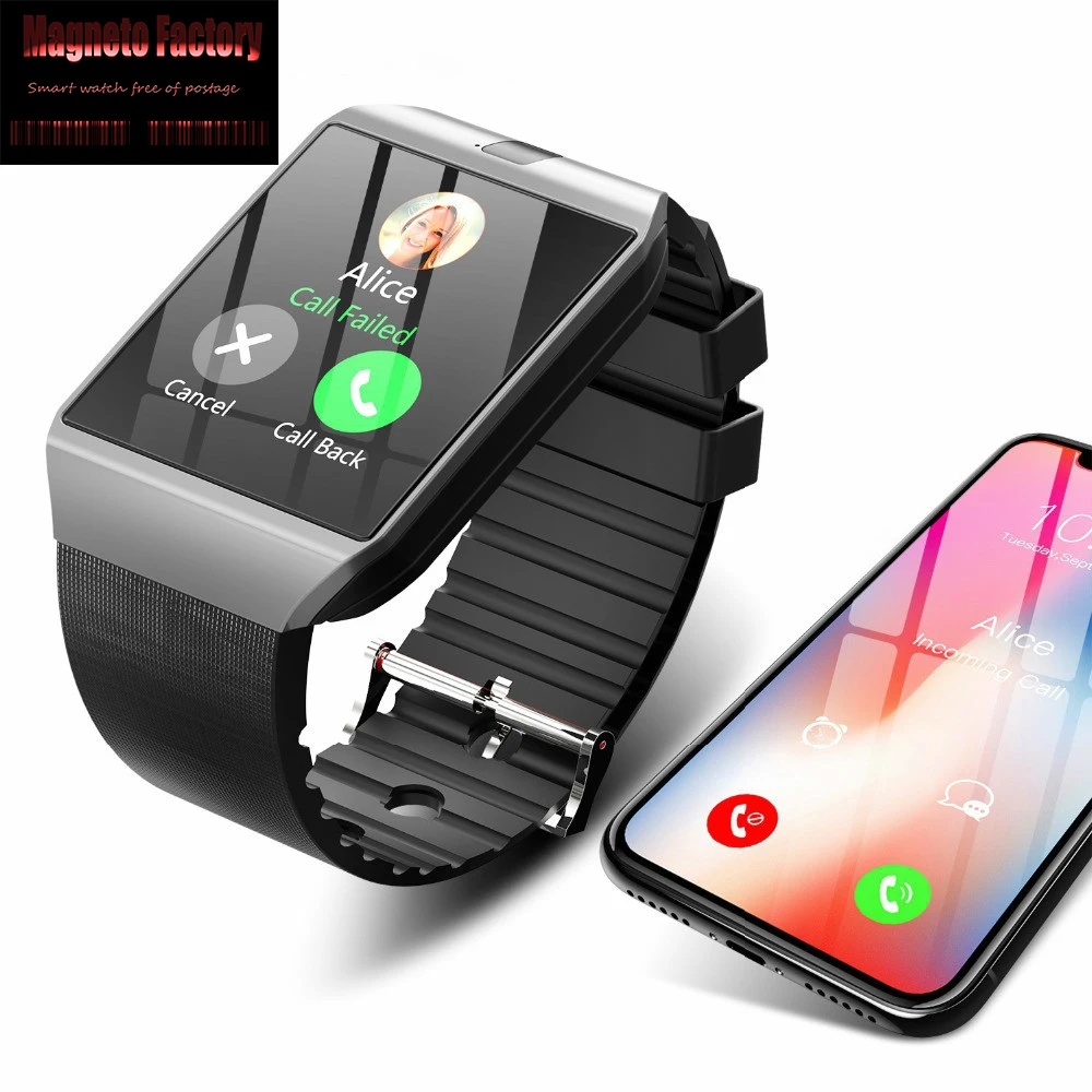 Bluetooth Смарт-часы для мужчин DZ09 Android телефонный звонок Relogio 2G GSM SIM TF карта камера iPhone