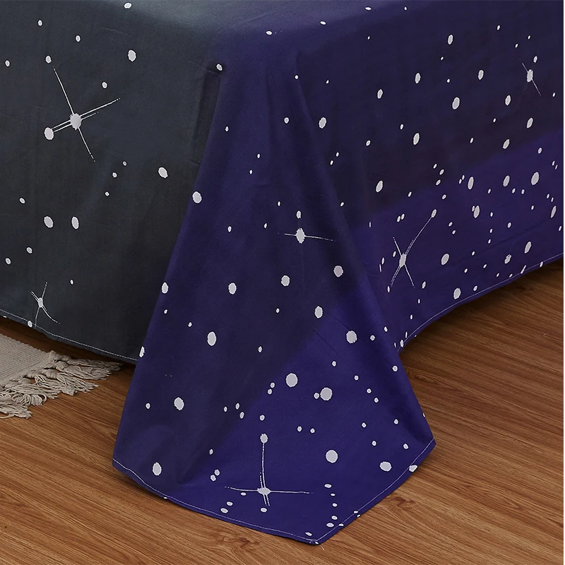 Комплект постельного белья синего желтого зеленого цветов с градиентом