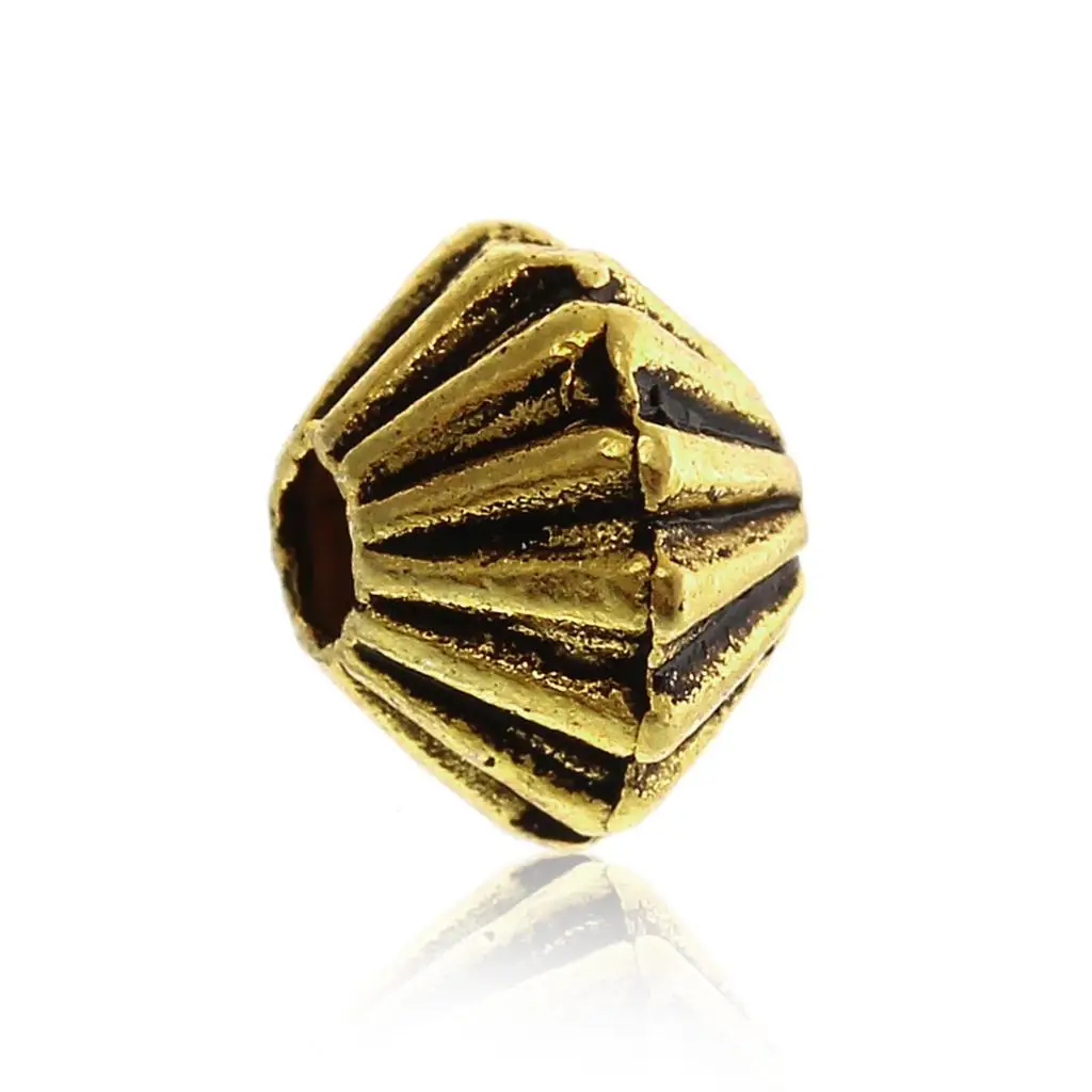 DoreenBeads Цинковый металлический строительный двухконусный Золотой тональный