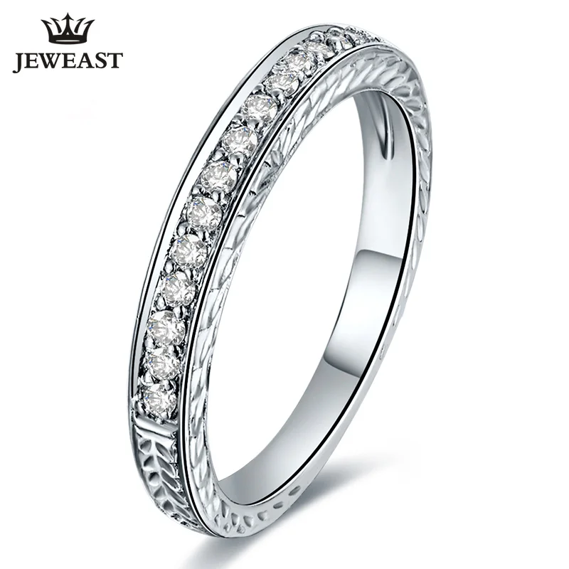 Белое кольцо с бриллиантами 18 К свадебное изысканная бижутерия Женское