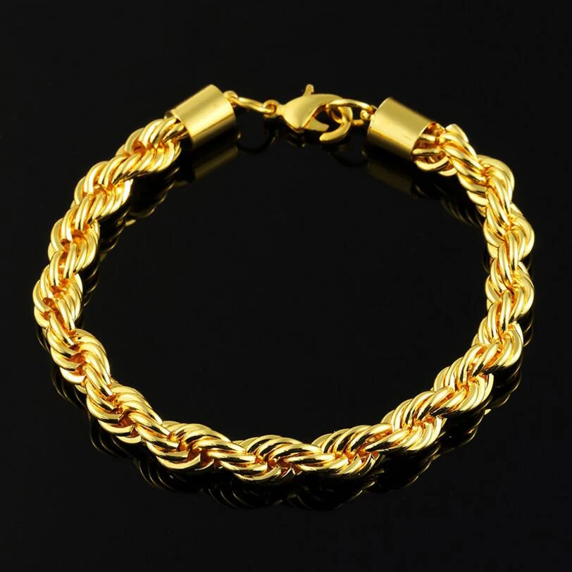 

Twisted Link Chain Bracelets Gold Color Bracelets For Men Women Trendy Jewelry Bracelets Customize Jewelry Parties Accessorie