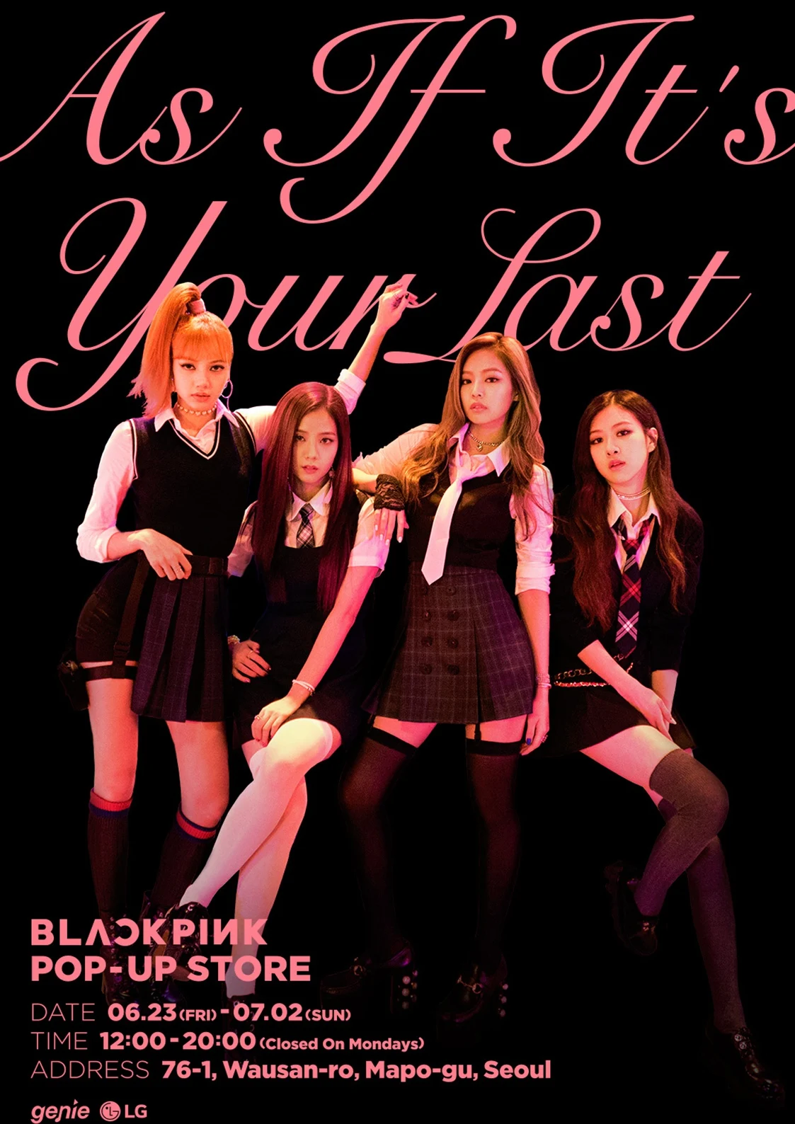 K-pop черный розовый плакаты хорошее качество живопись с покрытием плакат белая бумага на стену для дома и бара Декор