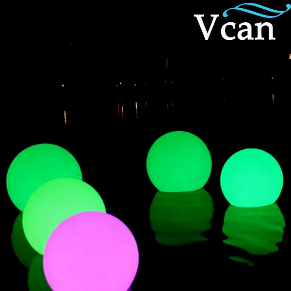 20cm Free Shipping white green red colourful Waterproof LED Floating Christmas Light Ball VC-B200