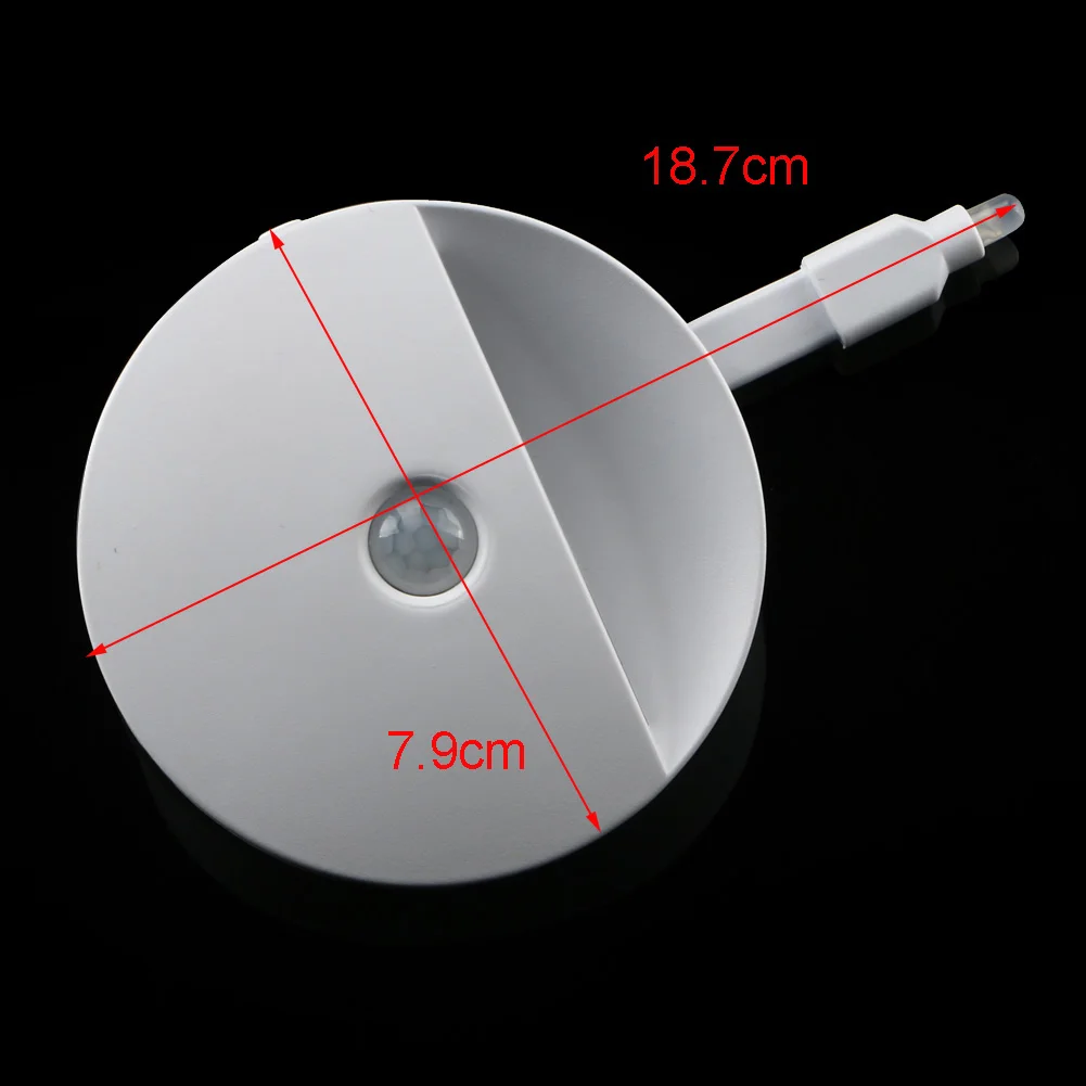 Цветной туалетный ночник с активированным человеческим движением светодиодный