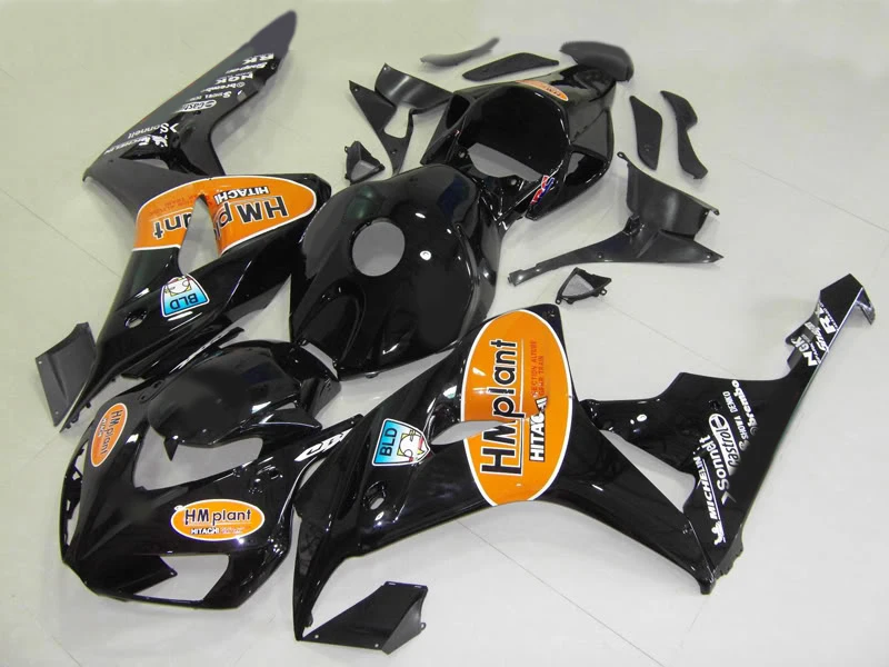 Набор обтекателей мотоцикла для HONDA CBR1000RR 06 07 CBR 1000RR 2006 2007 CBR1000 ABS глянцевые черные