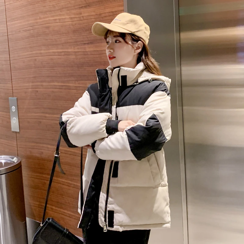 New Design 2019 Winter Jacket Women Stand Collar Warm Thicken Padded Female Short Coat Patch Parka | Женская одежда