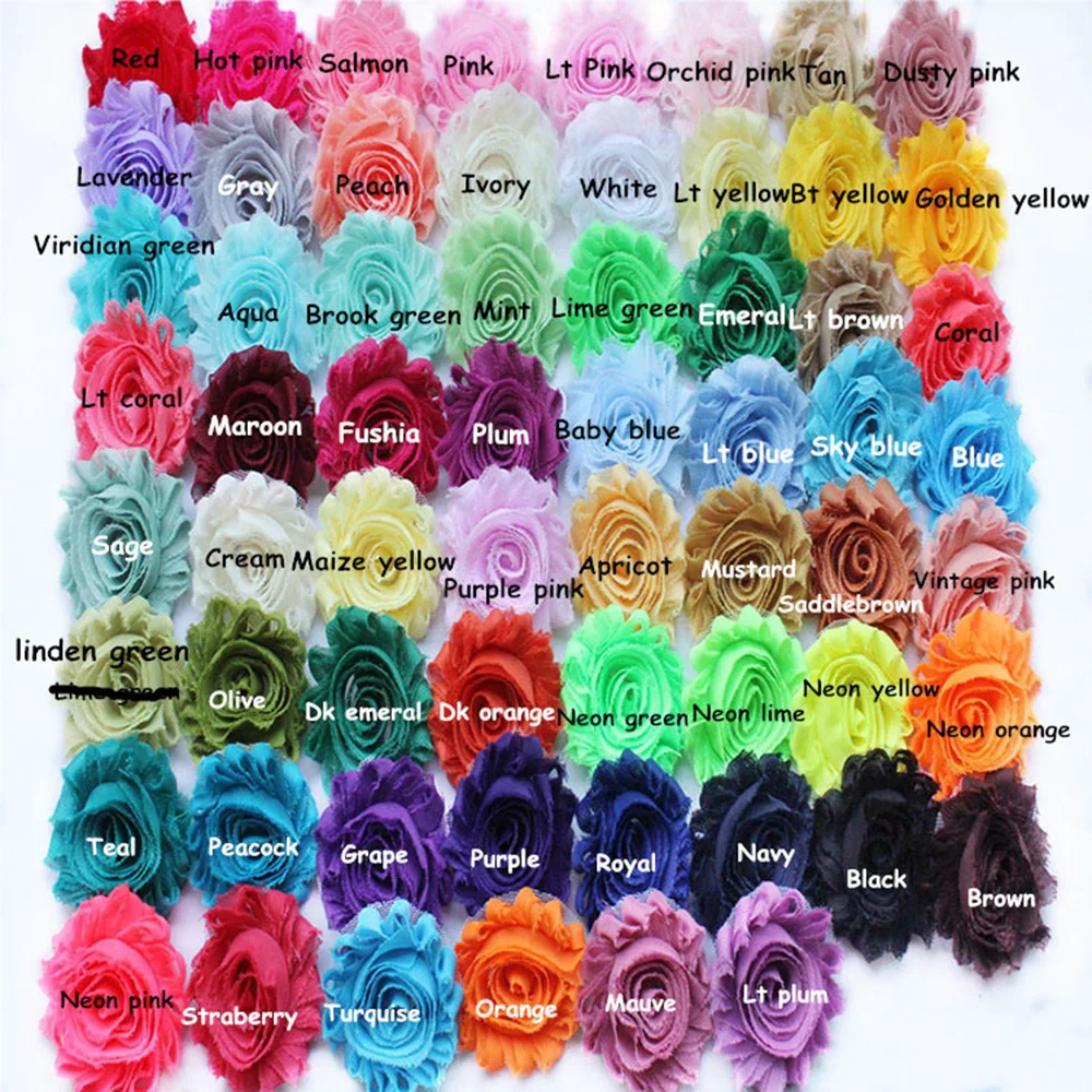 15 ярдов/партия аксессуары для волос 2 5 дюйма 108 цветов|chiffon flowers for headbands|shabby chiffon