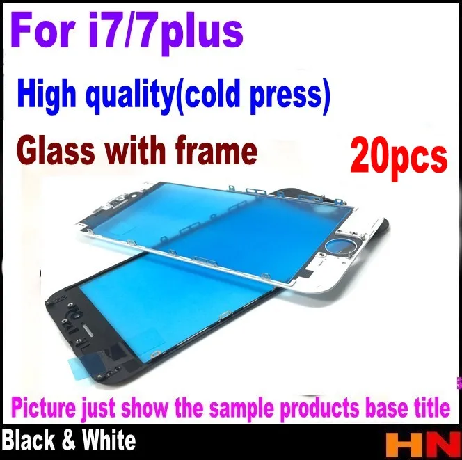 20 шт. внешнее стекло со средней рамкой для iPhone 7 7G / plus|glass lens|front glassiphone |