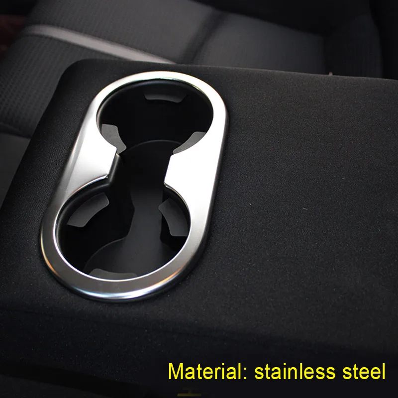 Серебристый Vtear для Mazda 3 Axela хэтчбек седан ABS хром задний ряд подстаканник чашка отверстие внутренняя отделка Аксессуары для формовки - Название цвета: Серебристый