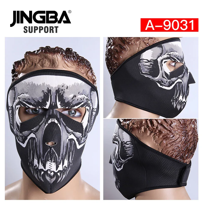 JINGBA поддержка Хэллоуина крутой череп маска уличная Лыжная маска для верховой езды Спорт мото велосипед Маска ветрозащитная полная лицевая маска дропшиппинг