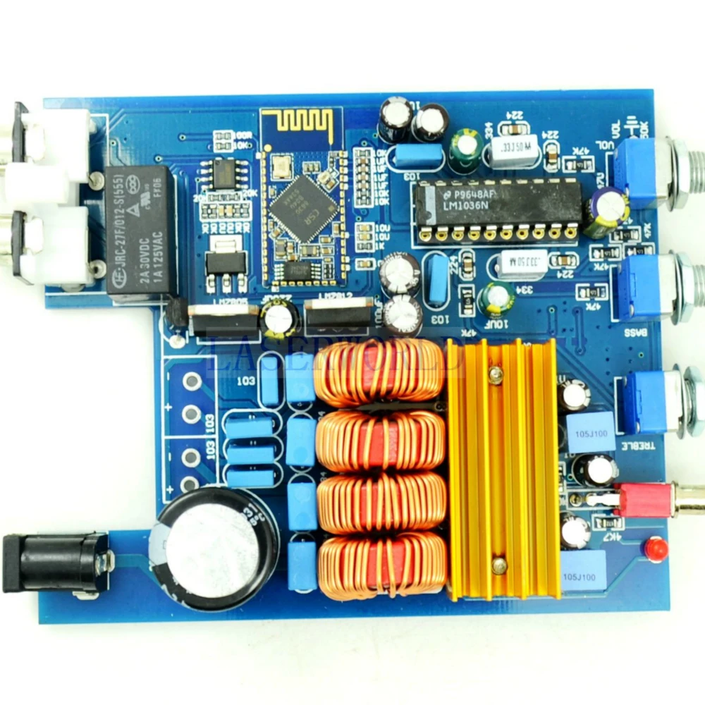

Finished 50W*2 TPA3116 Bluetooth 4.0 Audio Receiver HiFi Stereo Amp Class D Amplifier Board With Bass and Treble Adjustment