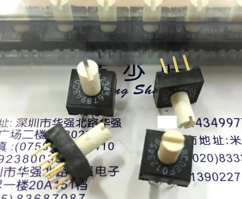 

2pcs Taiwan DIP Park RH3HA-16R rotary dial switch, 16 bit 0-F positive code, 3:3 pin with handle