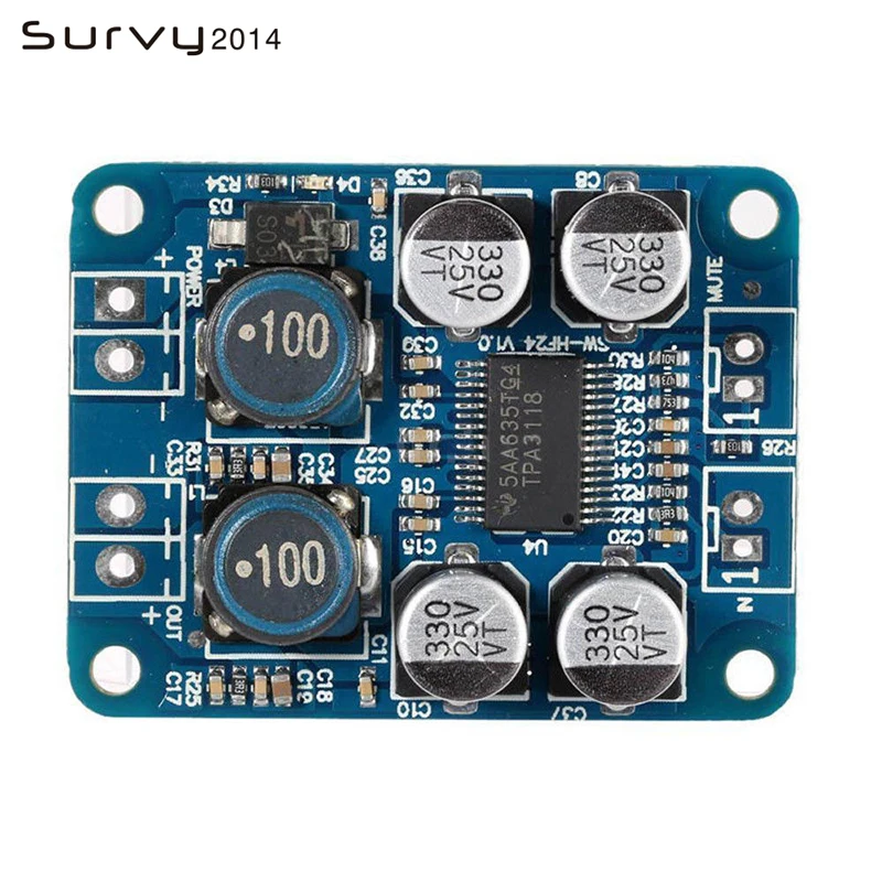 

1PCS DC 12V-24V TPA3118 60W Mono Digital Audio Power Amplifier Board Amp Module