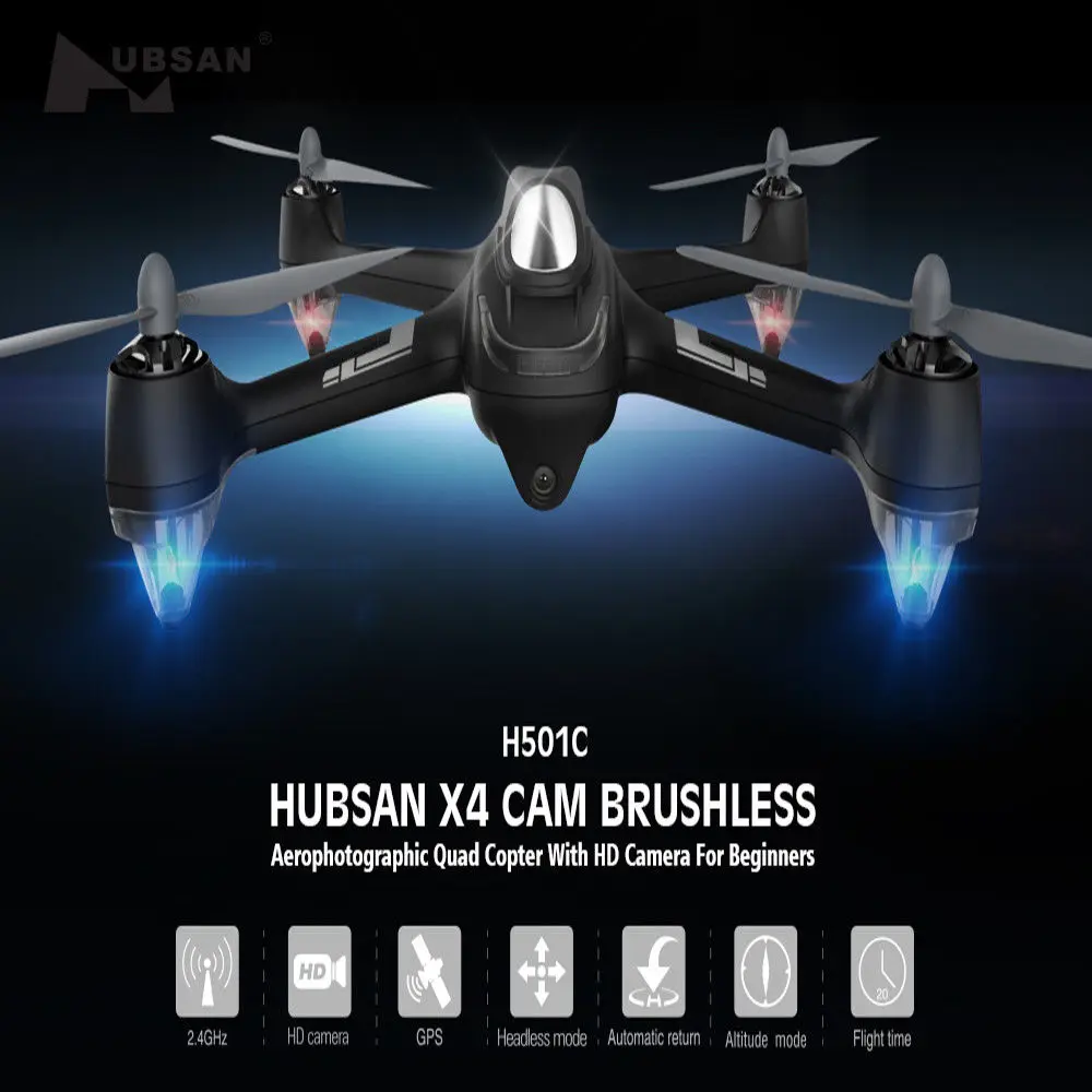 Оригинальный Hubsan H501C X4 бесщеточный Дрон с камерой 1080P HD камера GPS режим удержания