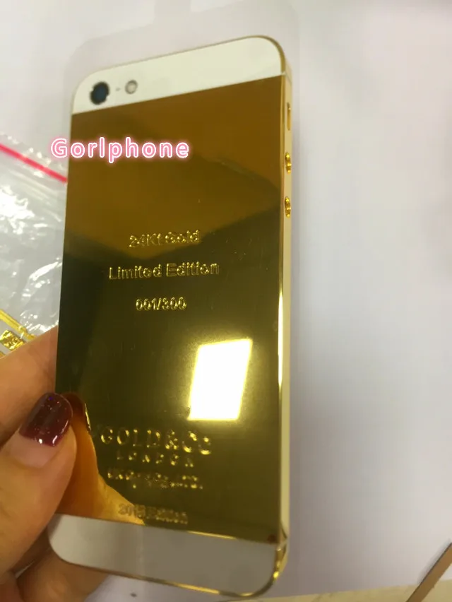 Для iphone5/5S и для iphone настоящее золото 24ct позолоченный корпус с GOLDCO Дубай издание высокое качество