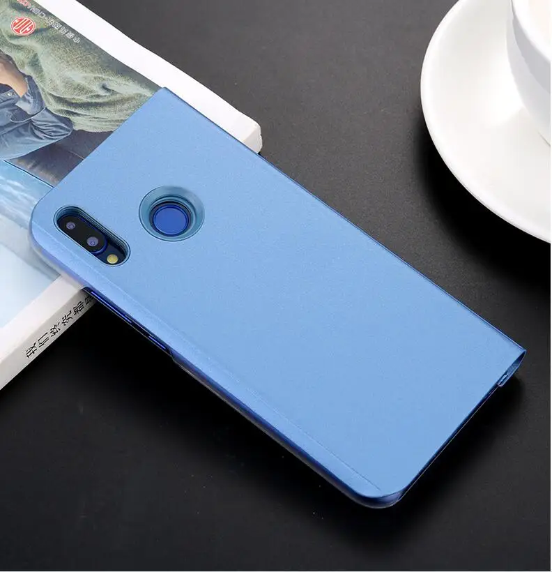 Для huawei P20 p20pro p20lite интеллектуальная зеркальная крышка с гальваническим покрытием вертикальный кронштейн защитная крышка