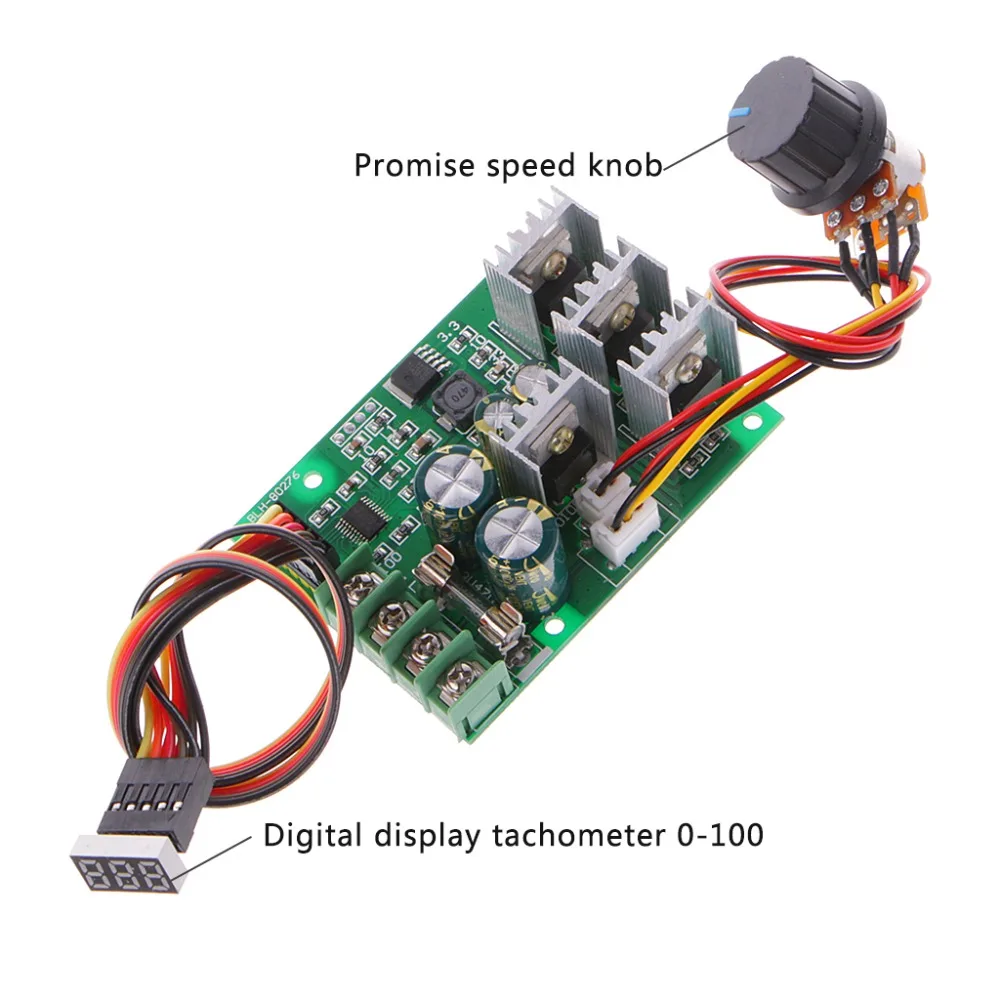 Контроллер скорости двигателя PWM 30A DC 6 60 в регулятор тока с диммером + дисплей