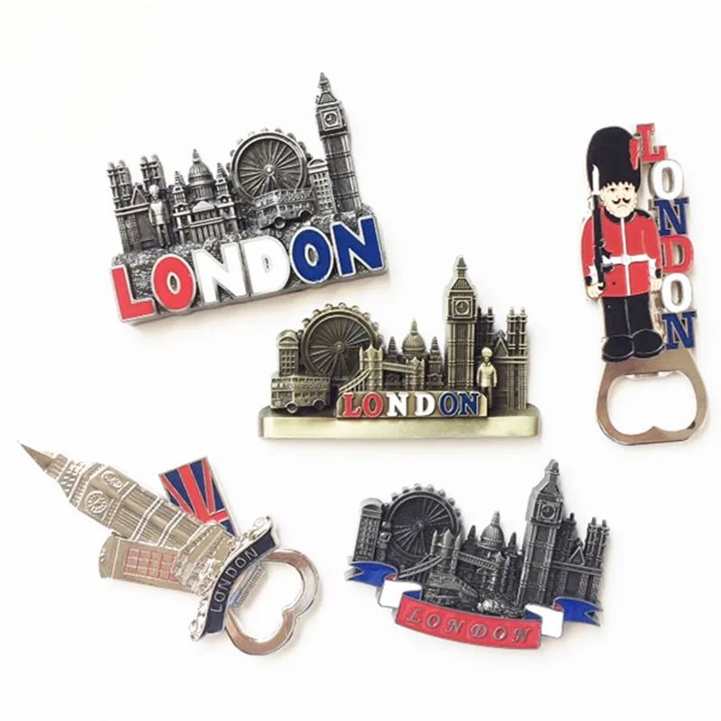 

High Quality Metal 3D Fridge Magnets British Tourist Souvenir London Big Ben Decorative Refrigerator Magnetic Stickers