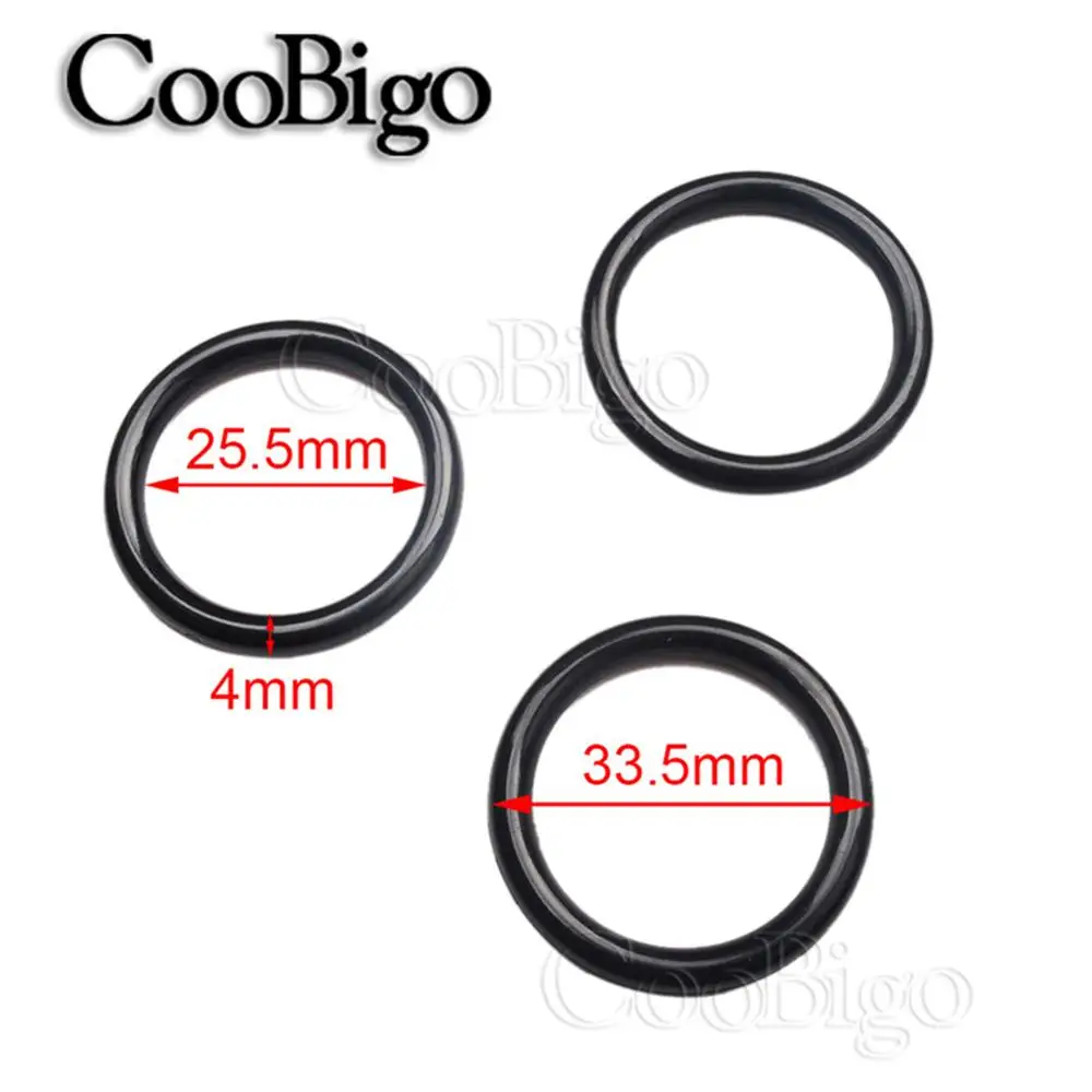 25.5mm(Black) 10 шт пластиковое уплотнительное кольцо 3/16 ''~ 2'' внутренний диаметр. Круговая одежда обувь ремень рюкзак наружные сумки швейный аксессуар для рукоделия - Цвет: 25.5mm(Black)