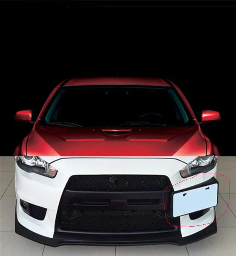 HengFei автомобильные аксессуары для Mitsubishi Lancer EX Модифицированная evo окруженная специальная рамка номерного знака Модифицированная боковая подвеска