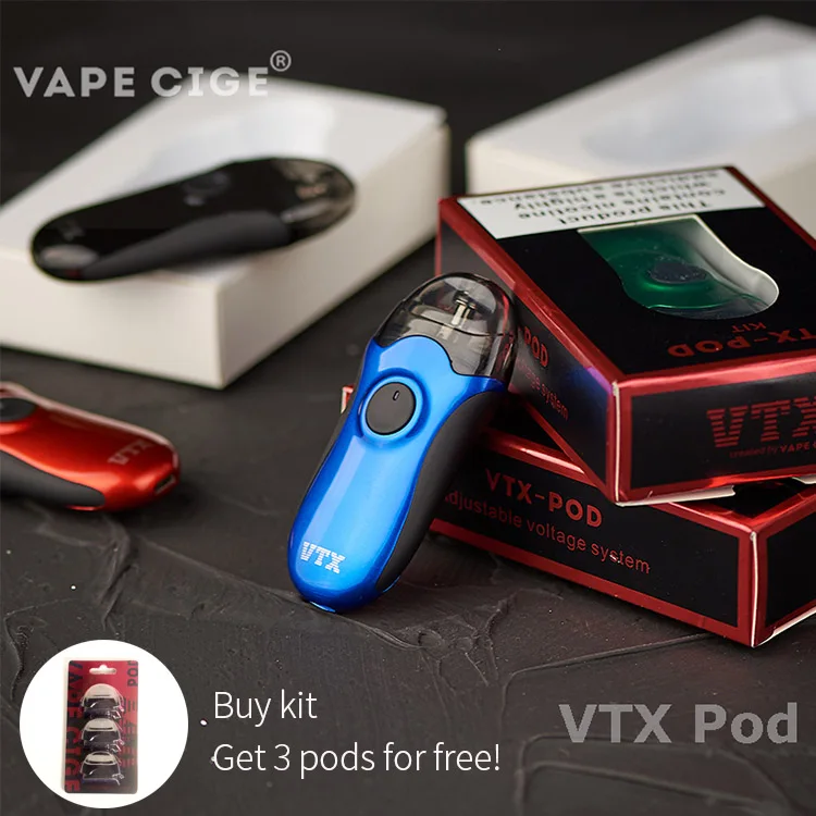 Оригинальный Vape cige VTX POD System kit 2 5 мл Электронная жидкость многоразового