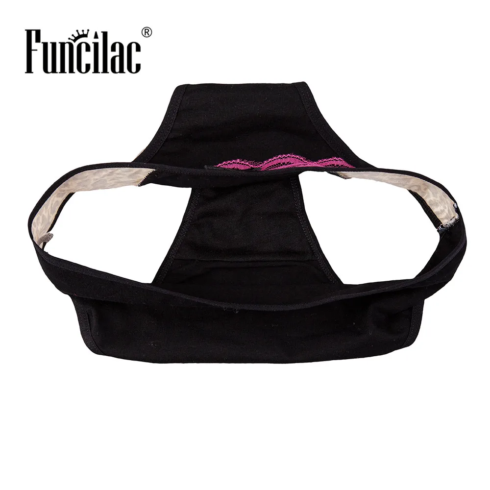 Женские кружевные трусы FUNCILAC бесшовные трусики с леопардовым принтом