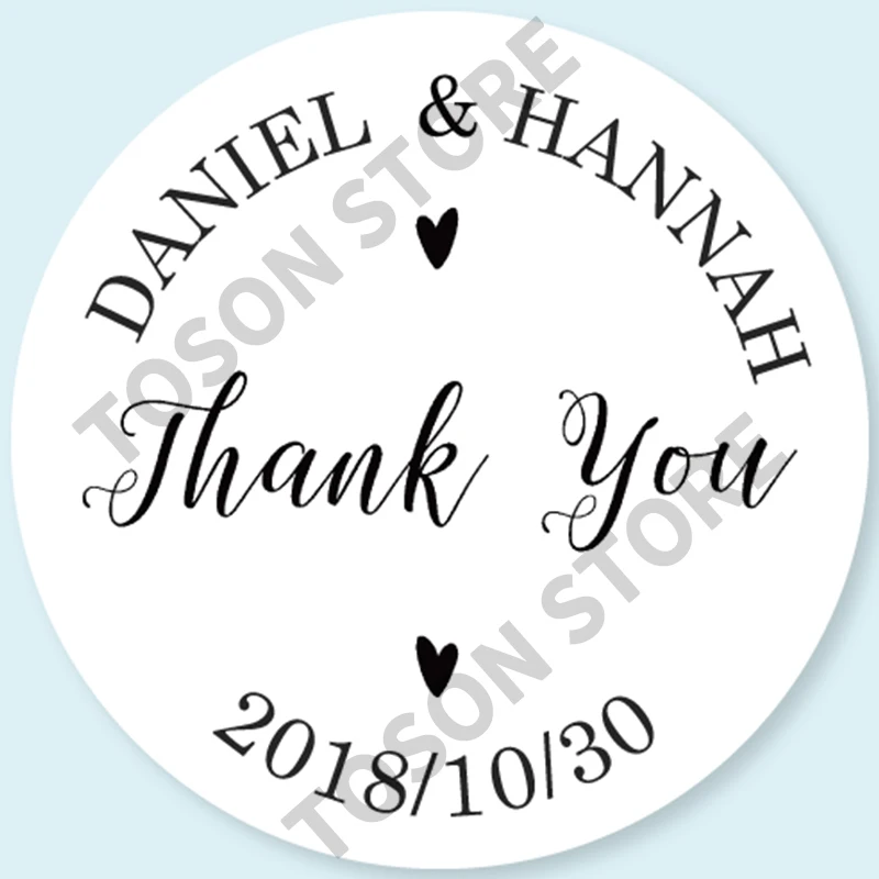 100, Silver laser Customized text logo, Wedding Stickers, Invitations Seals, Candy Favors Gift Boxes Labels, On White Adhesive