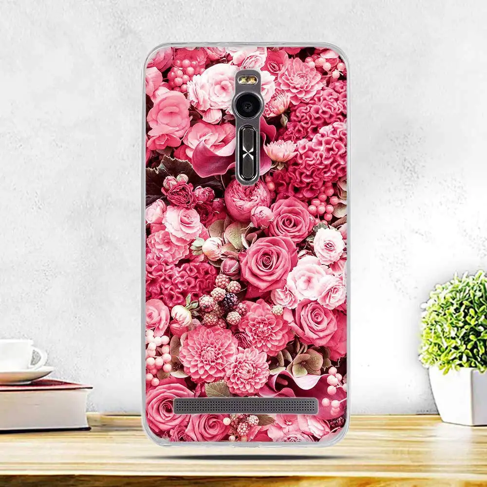 Чехол для телефона Asus ZenFone 2 ZE551ML мягкий ТПУ чехол с цветком 5 дюйма ASUS Zenfone Deluxe ZE550ML