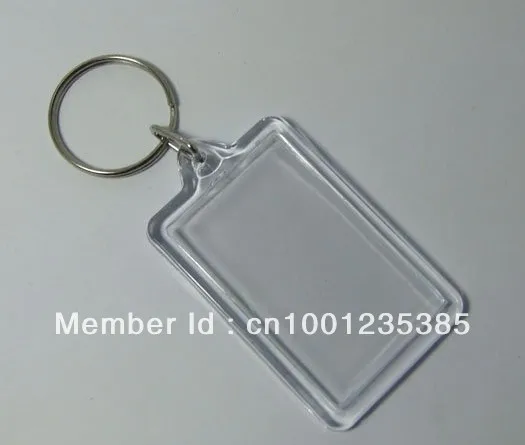 Бесплатная доставка акриловые прямоугольные Брелоки для ключей 1 72x1 дюйма