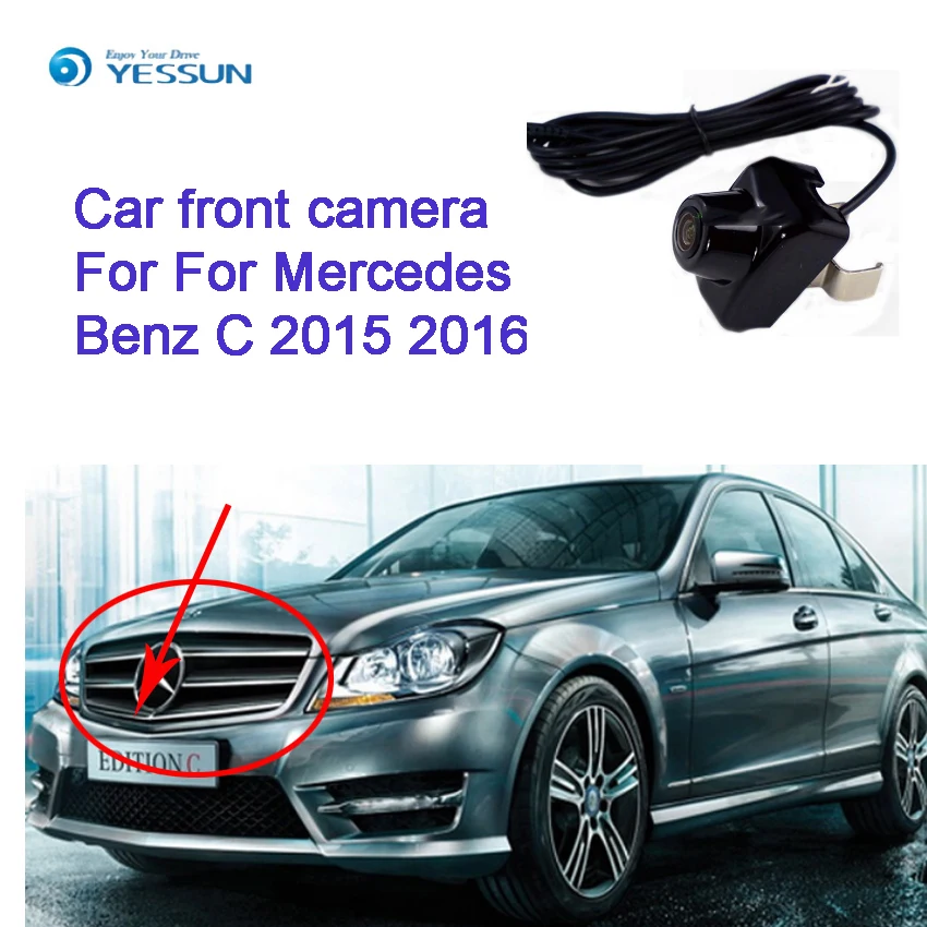 

YESSUN ca hd парковочная камера переднего вида для Mercedes-Benz C 2015 2016, автомобильная 4S, магазин, фронтальная камера